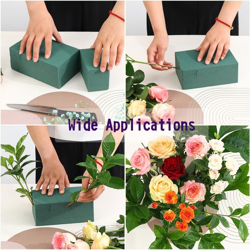 Nirvikalpa 8 قطع كتل رغوة زهرية كل منها (8.85 بوصة طول × 4.1 بوصة عرض × 2.75 بوصة ارتفاع) رغوة زهرية خضراء رطبة وجافة لترتيبات الزهور الطازجة والصناعية، الحرف اليدوية، الفنون، حفلات الزفاف، أعياد الميلاد وزينة الحدائق - Image 5